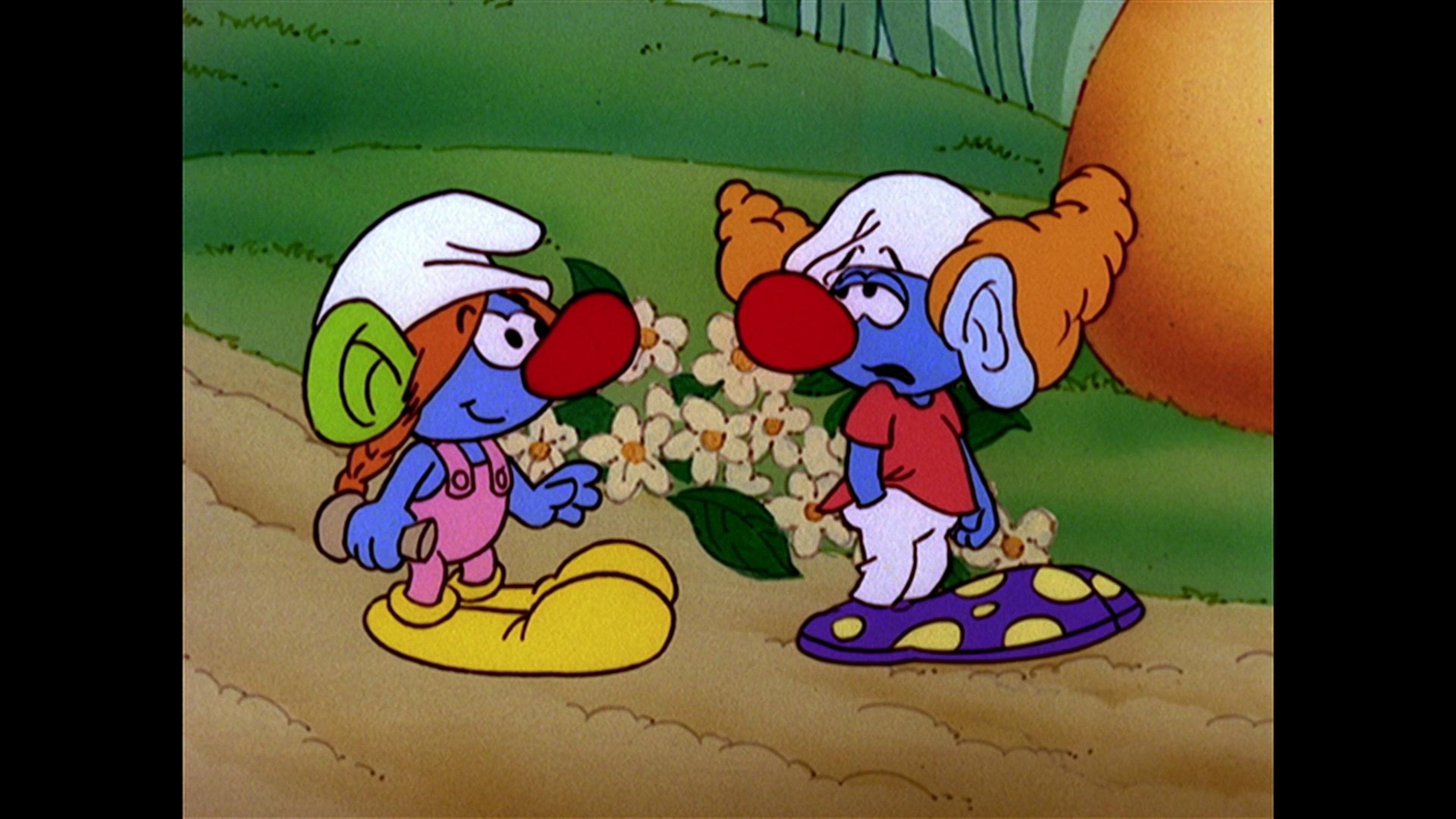Les Schtroumpfs Les P Tits Schtroumpfs Gardes D Enfants Sassette N Aime Pas Les Livres Ici Tou Tv