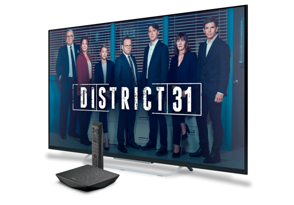 District 31 joue sur une télévision